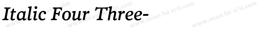 Italic Four Three字体转换